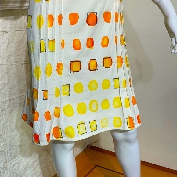 Akris Punto Sleeveless Cotton Print Dress - Picture 8 of 10